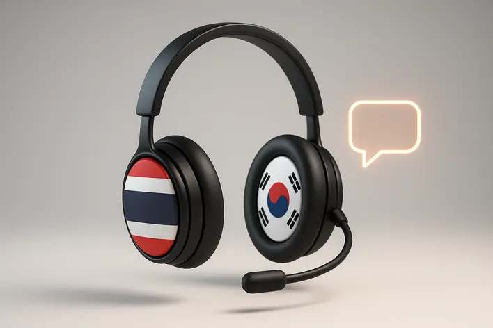 To illustrate the concept of bilingual (Thai-Korean) customer support, which is a key advantage for Thai players.