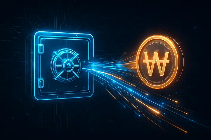 A conceptual image representing the fast and secure automatic deposit/withdrawal system, a key feature of UFA Korea 999.