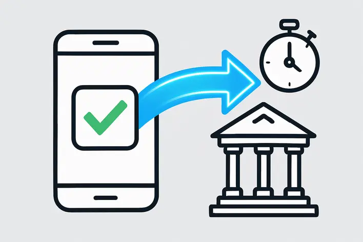 To visually explain the concept of an automated deposit and withdrawal system, highlighting its speed and efficiency.