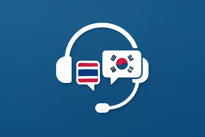 To illustrate the 24/7 bilingual (Thai-Korean) customer support, breaking the language barrier for users.