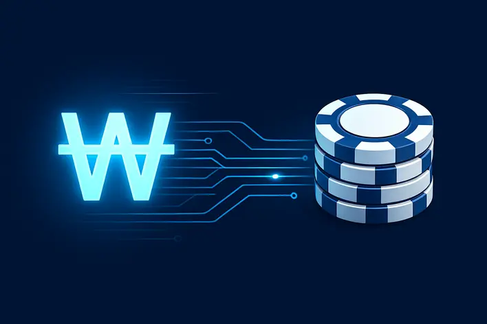 To visually represent the fast and efficient automatic deposit and withdrawal system using the South Korean Won (KRW).