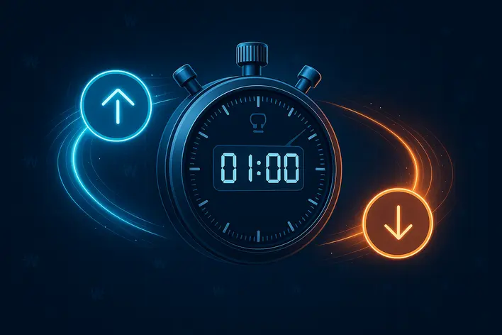 To visually represent the speed and efficiency of the 1-minute automated deposit and withdrawal system.