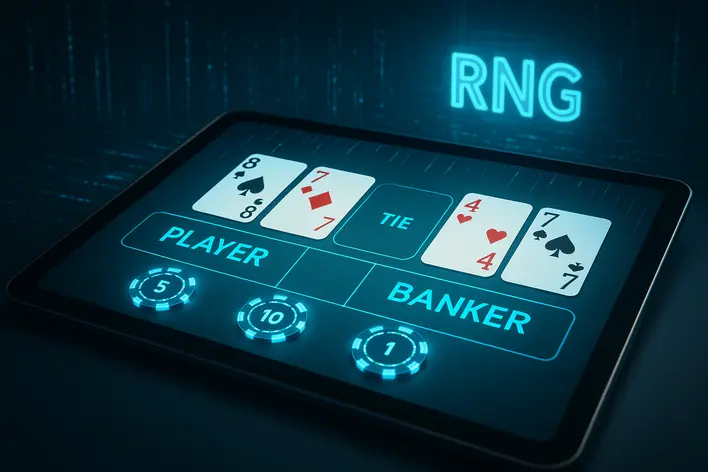To visually represent the Baccarat Game, emphasizing its nature as a fast, computer-controlled video game powered by an RNG.