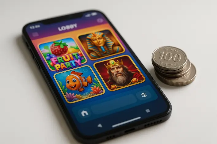 To visually illustrate the concept of starting to play with a small budget, emphasizing the 'no minimum deposit' feature with Korean Won.