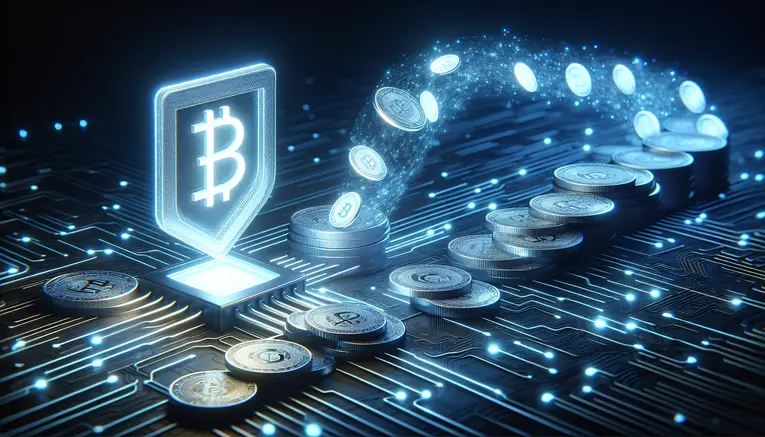 A secure and fee-free deposit of South Korean Won, visualized as a glowing stream of coins entering a digital shield, representing online casino banking.