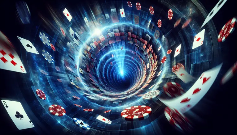 To visually represent the warning signs of gambling addiction, such as chasing losses and a feeling of losing control.