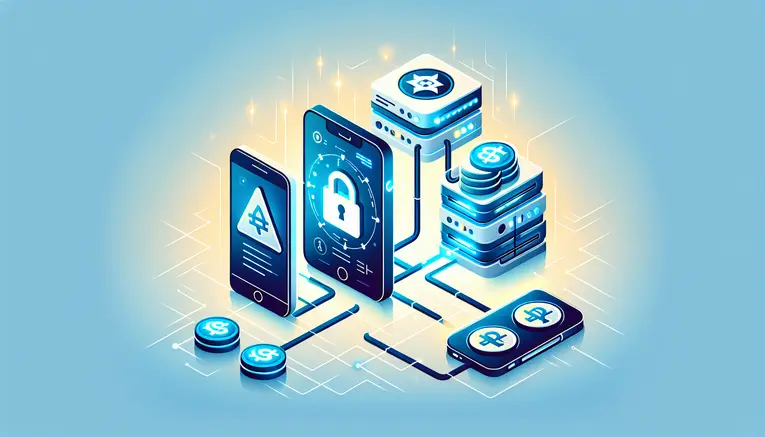 A clean vector illustration visualizing the simple, automated process of depositing Won, from a mobile bank transfer to the gaming account.
