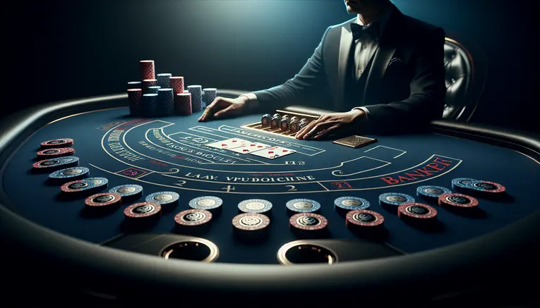 To represent 'บาคาร่าเงินวอน' (Won Baccarat) with a sophisticated and clean image, highlighting the elegance of the game.