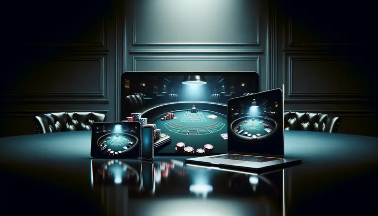 To illustrate the high-quality, multi-device compatibility of the live baccarat gaming experience.