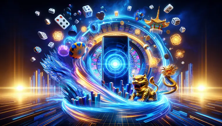 A dynamic 3D rendering symbolizing the popularity of PG SLOT in Korea, featuring a smartphone surrounded by iconic game characters like the Fortune Tiger and Lucky Neko against a neon Seoul backdrop.