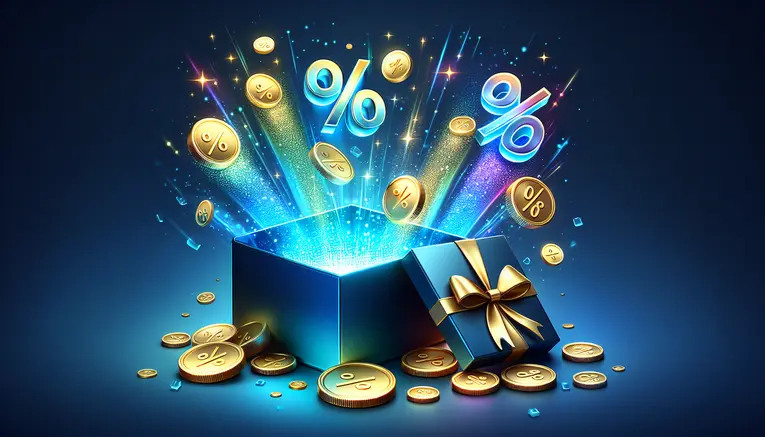 To visually represent the 'Welcome Bonus 100%' for new members, making the offer more tangible and appealing.