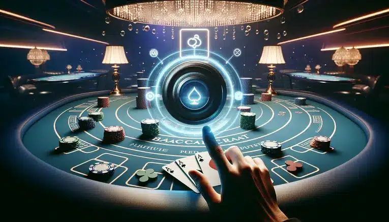 To illustrate the concept of 'Live Baccarat', emphasizing the real-time, immersive experience of playing with a live dealer online.