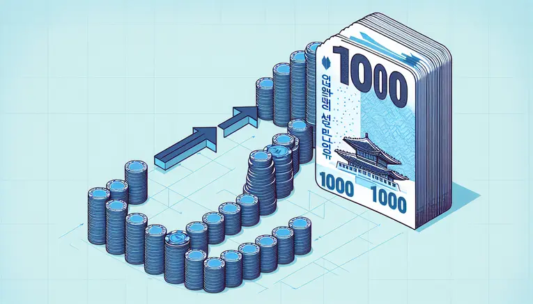 To visually represent the concept of converting a 10,000 Won note into multiple smaller bets, illustrating how many rounds of Baccarat can be played.
